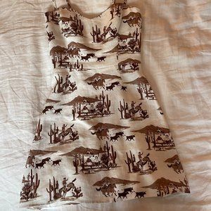 Reformation Roarke Linen Dress Sonora XS